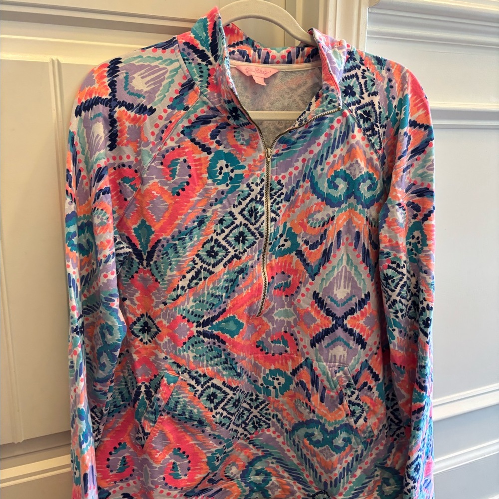 Lilly Pulitzer Popover - Orange and Blue - size L